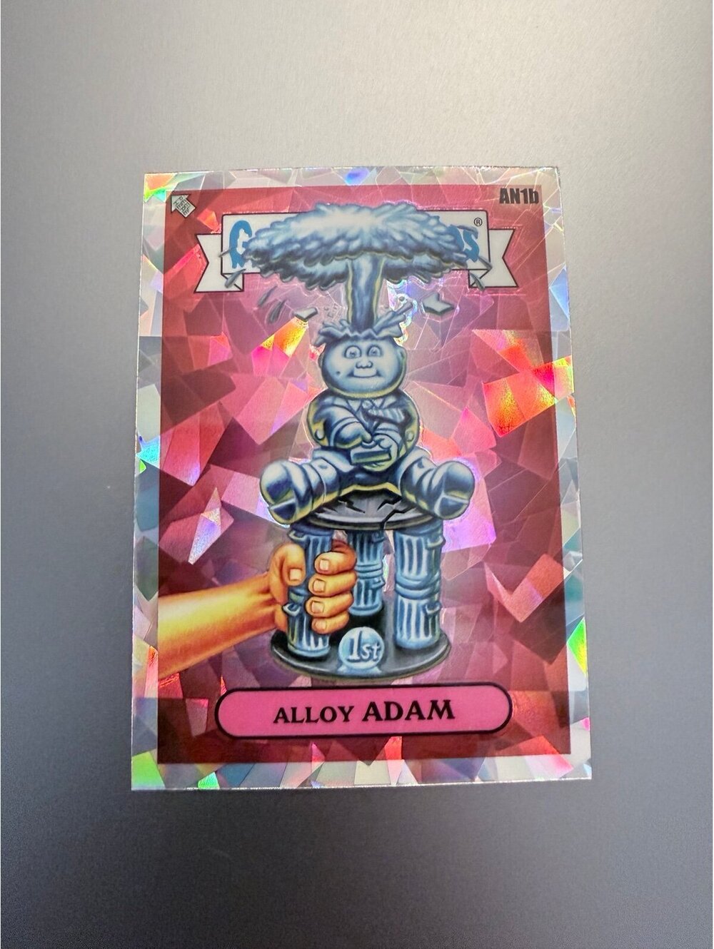 2021 Topps Garbage Pail Kids Chrome Alloy Adam AN1b Atomic Refractor Trading Car